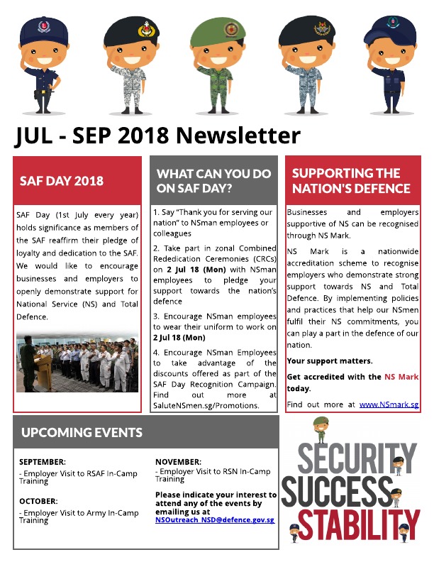 Jul - Sep 2018 eNewsletter (SAF Day 2018)