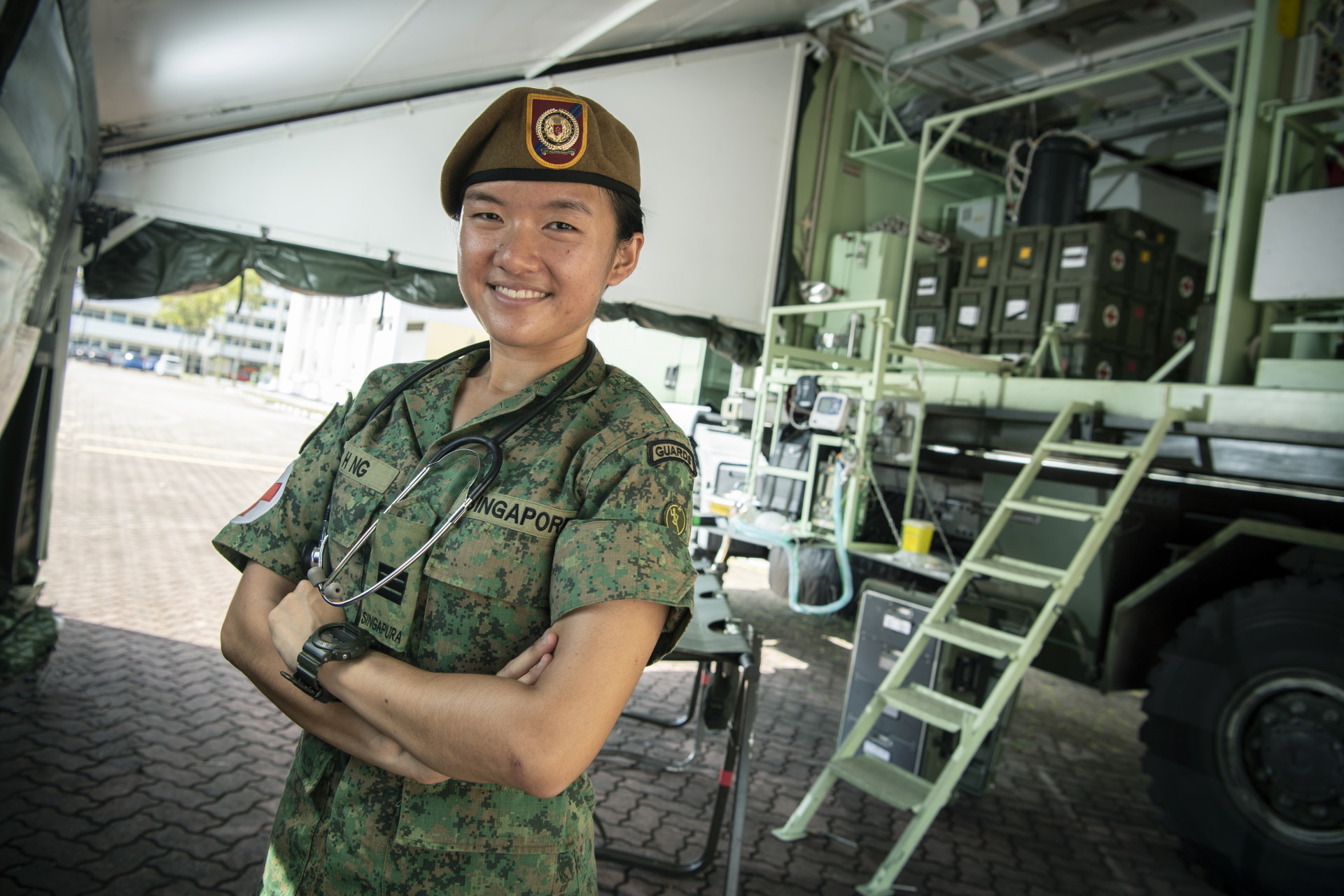 First SAF female medical officer to don khaki beret