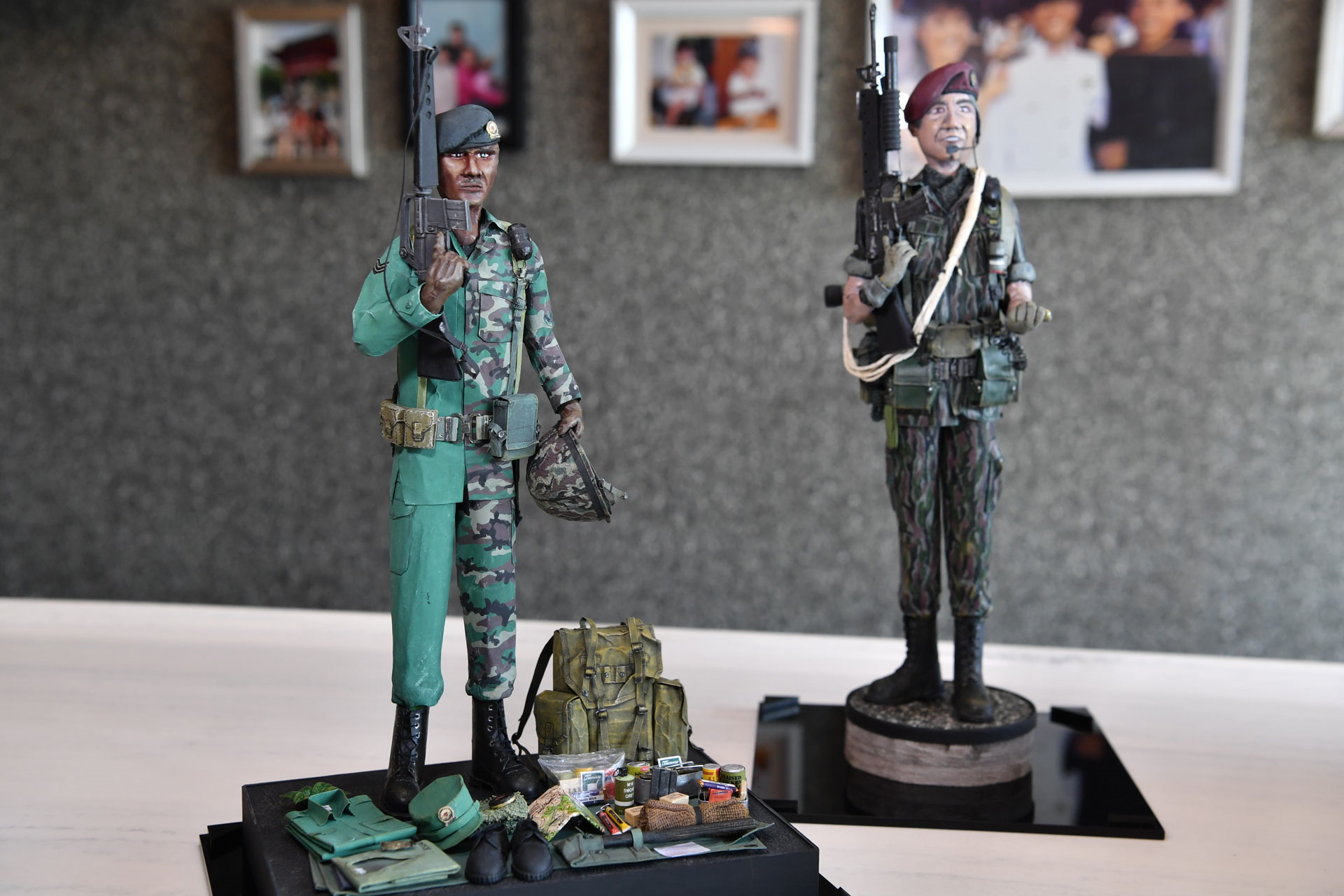 S'pore artist creates nostalgic miniature soldier models out of cardboard