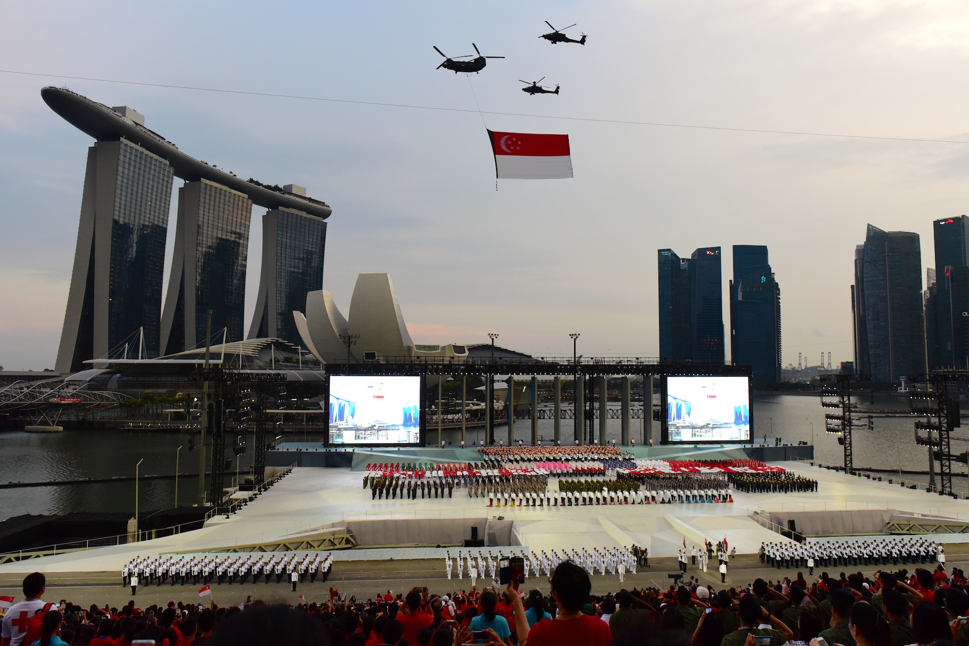 Largest ever aerial display at NDP 2018
